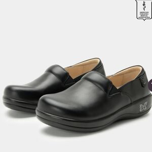 Women's Alegria Keli Clog Size 7 Or 7.5  37 Black Nappa Leather KEL-601 Comfort